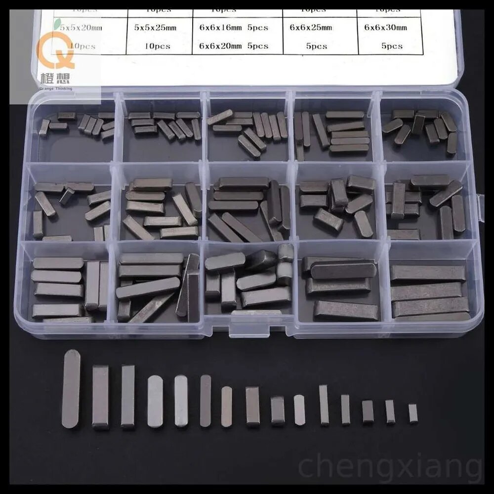 Nevon Втулка крепежная, сталь, набор из 40 шт, размеры 5x5x20/25мм, 6x6x16/20/25/30мм