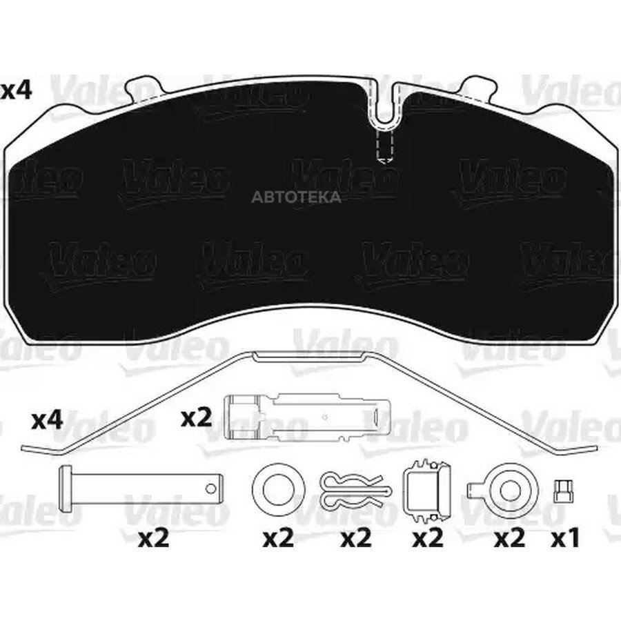 Колодки тормозные дисковые VALEO 882204
