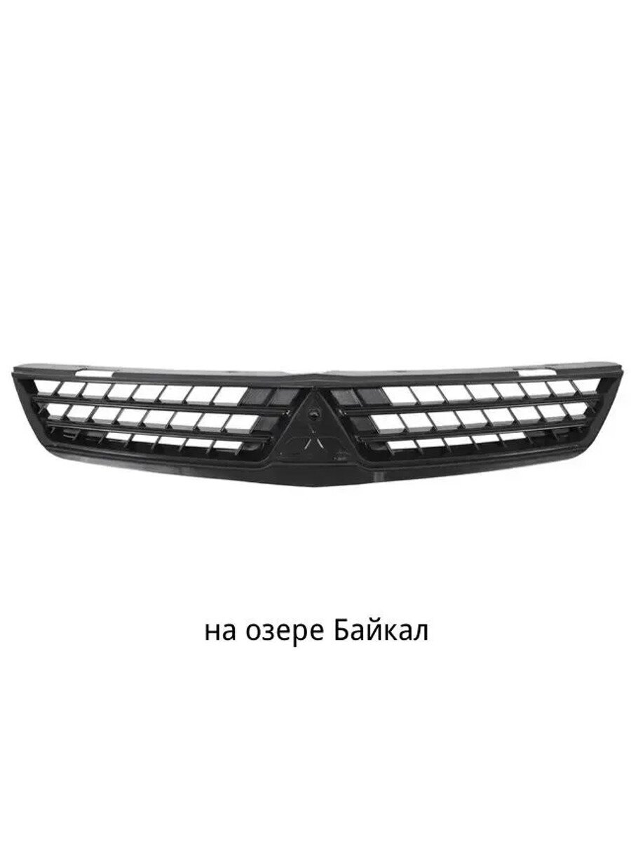 Решетка радиатора для Mitsubishi Lancer IX CS 2005-2010, черная, пластик, 1 шт.