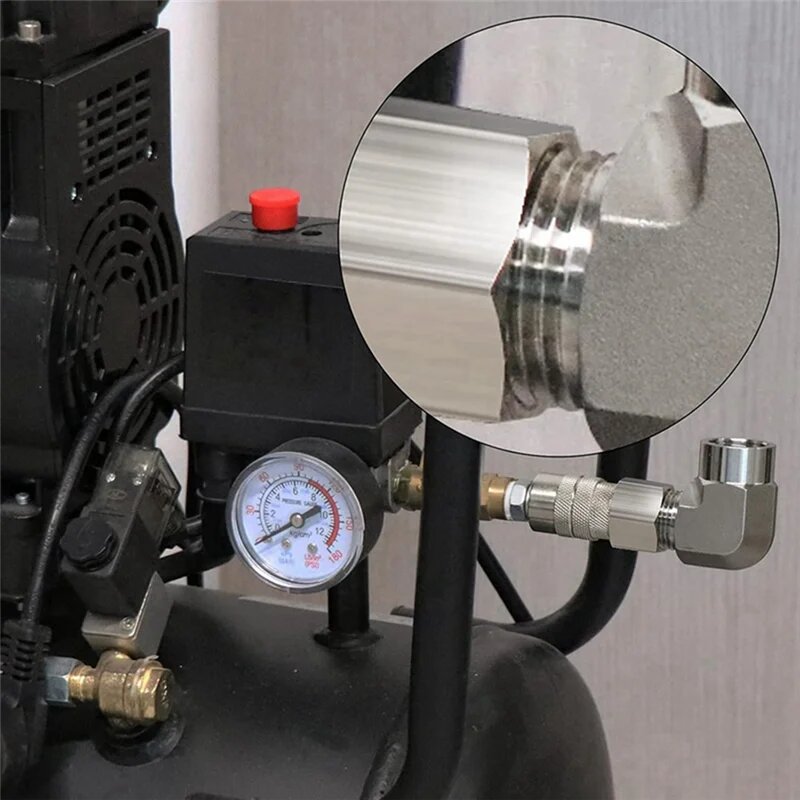 Кованый стальной угловой фитинг 90 градусов 1/4" NPT (2 шт.)