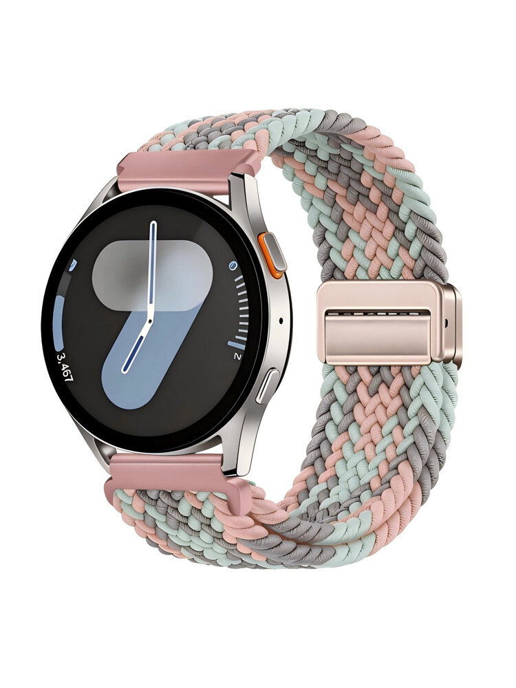 Ремешок 20мм для Samsung Galaxy Watch 7 / 6 / 5 / 4 Classic , Магнитный нейлоновый браслет-липучка , Быстросъемный, регулируемый, удобный