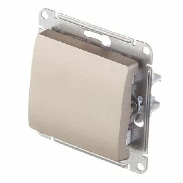 Переключатель 1-клавишный SYSTEME ELECTRIC Glossa, схема 7, 10АХ, титан