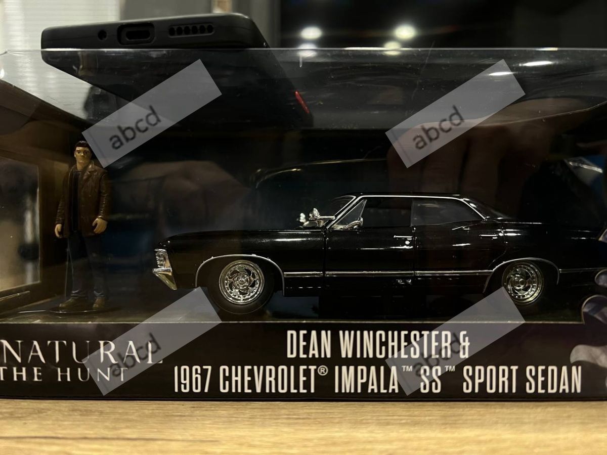 Jada Toys 1:24 Модель автомобиля, Сила зла Импала, Dean Winchester & 1967 Chevrolet Impala Комплект встроенной техники SS