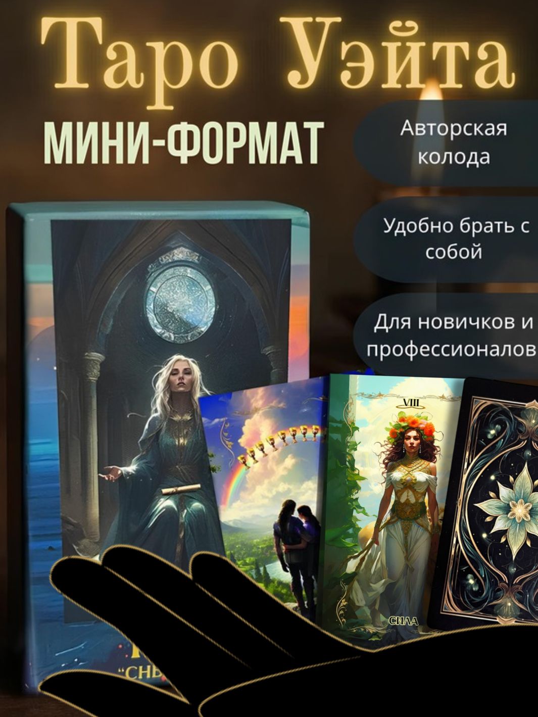 Карты Таро Уэйта в мини-формате "Сны Цири" 78 карт