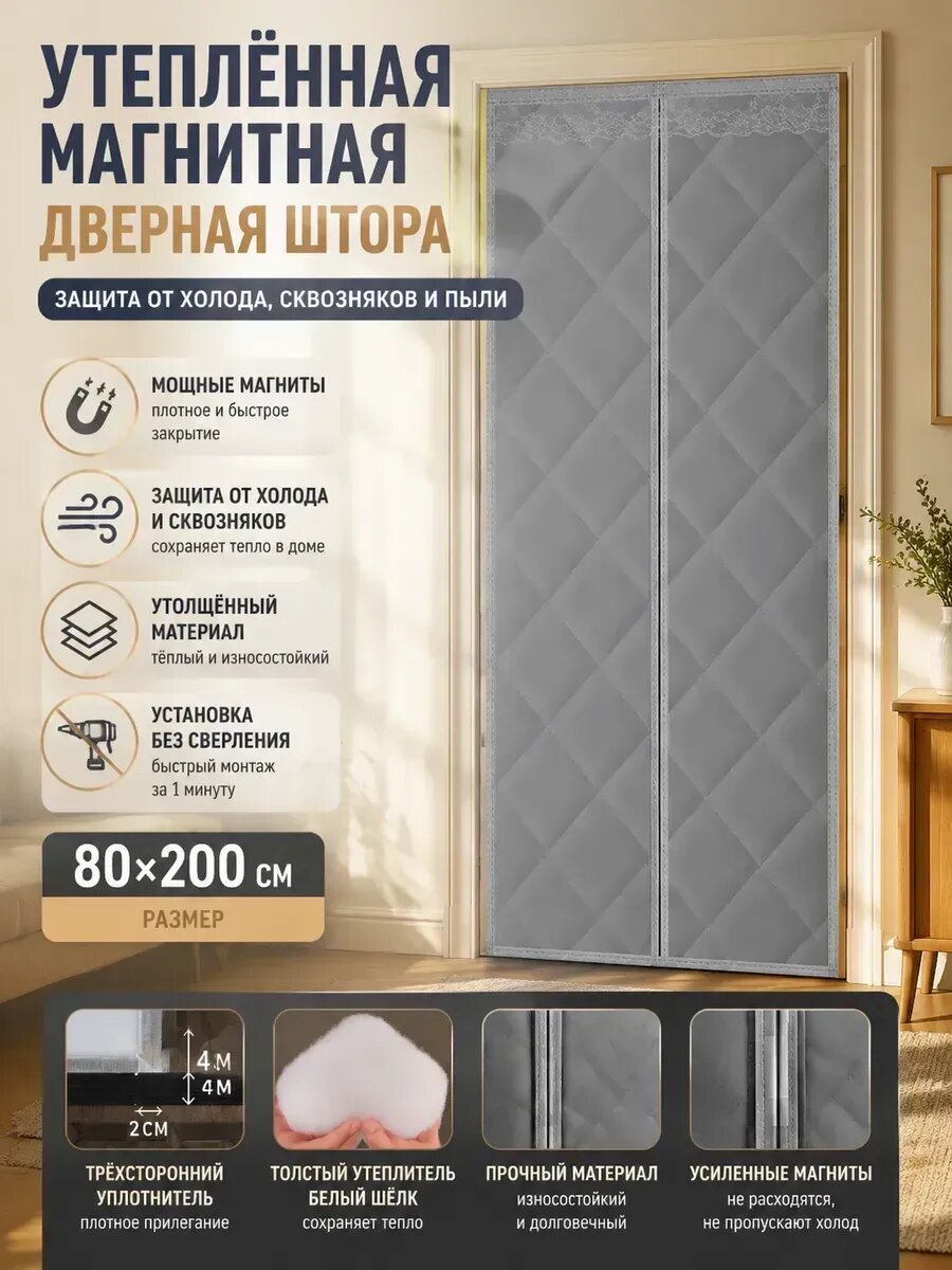 Шторы на липучке для двери
