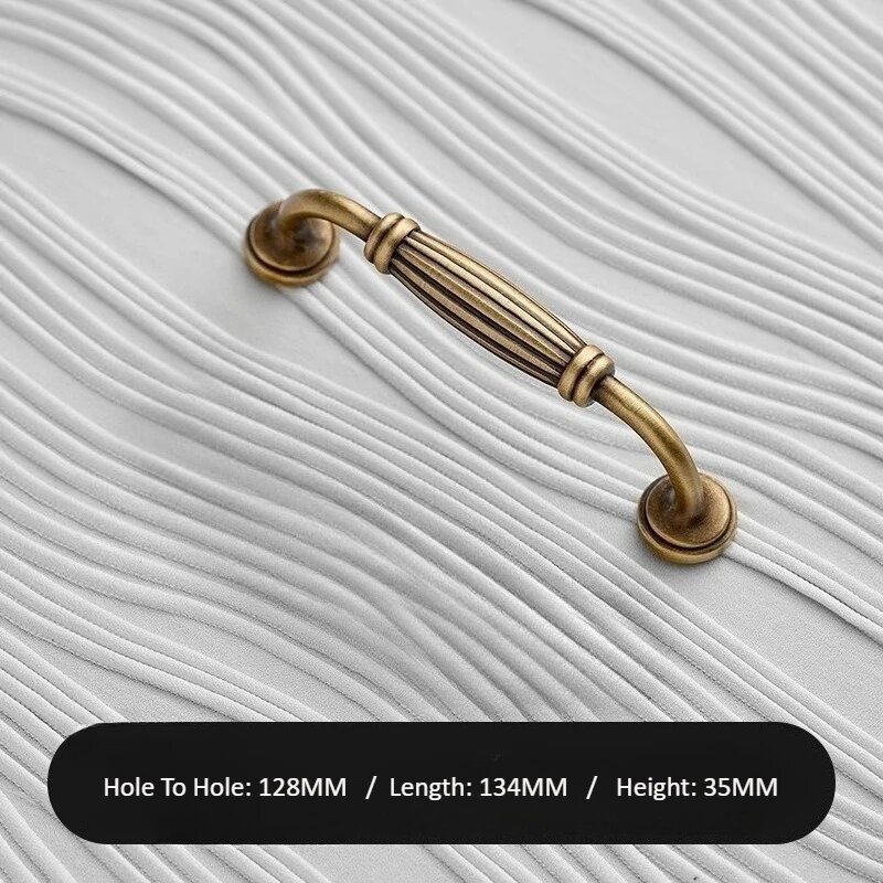 Ручки для шкафов TinyHob латунные Бежевый, C-8233 -AB- 128MM