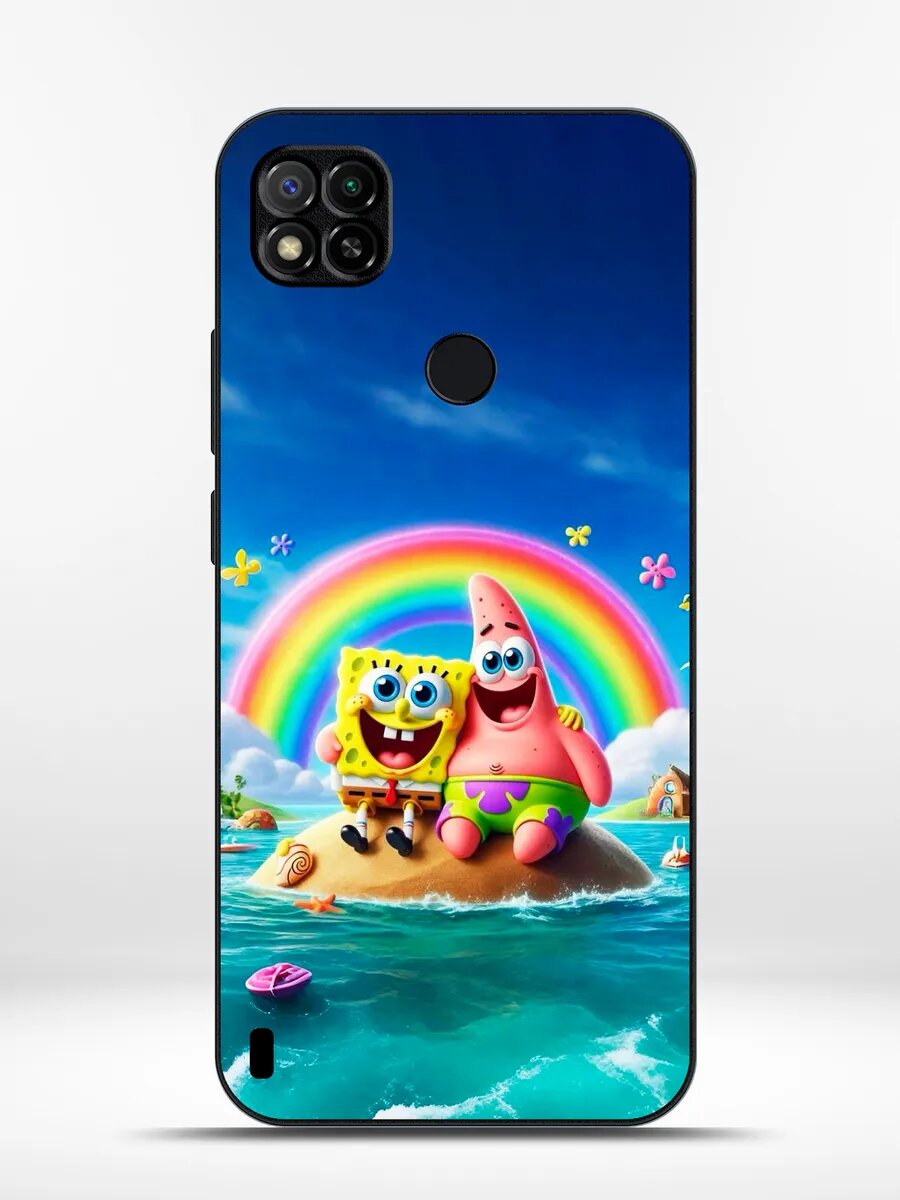 Чехол на Realme C21 губка боб