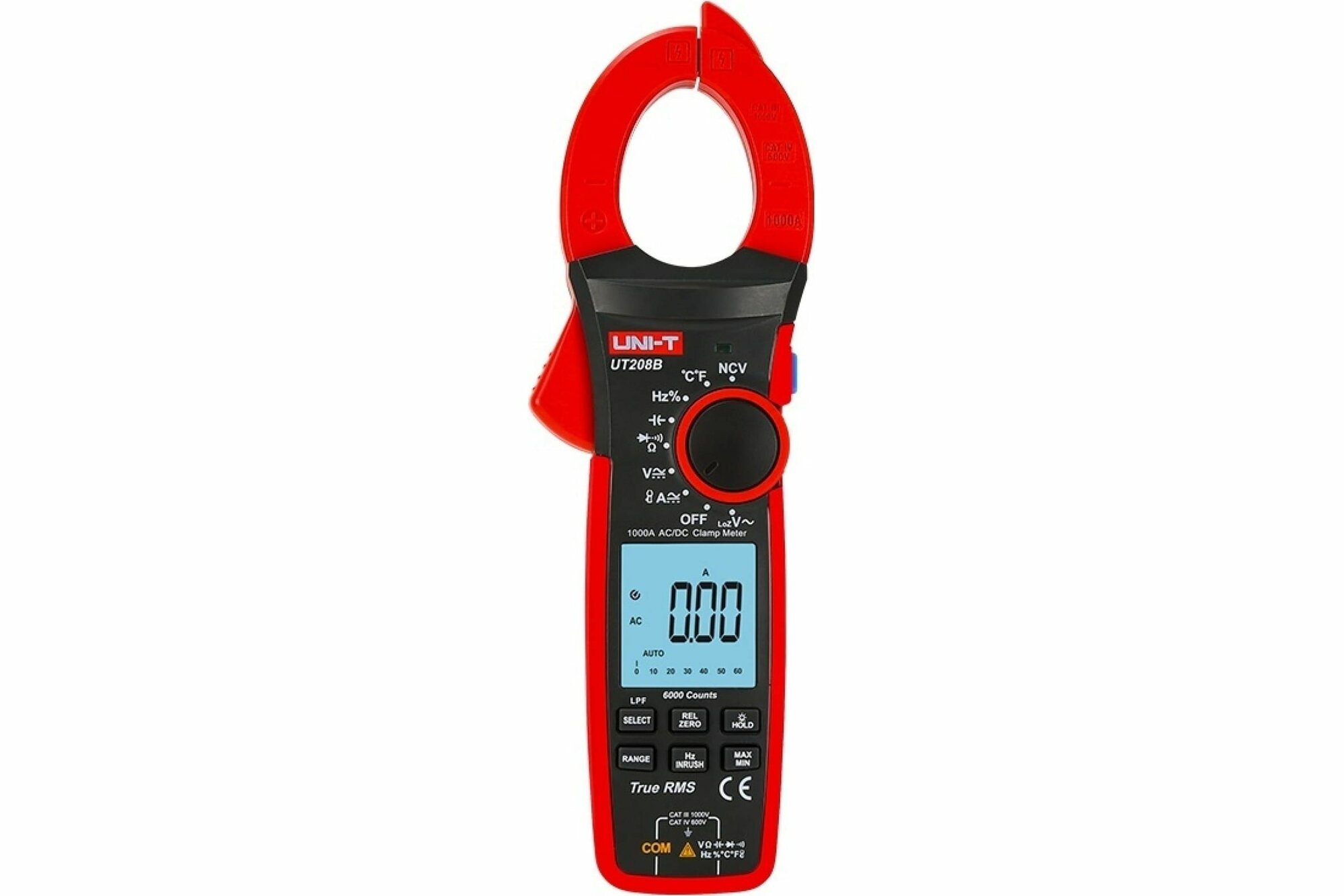 Токоизмерительные клещи UNI-T UT208B, для измерения частоты, температуры, емкости