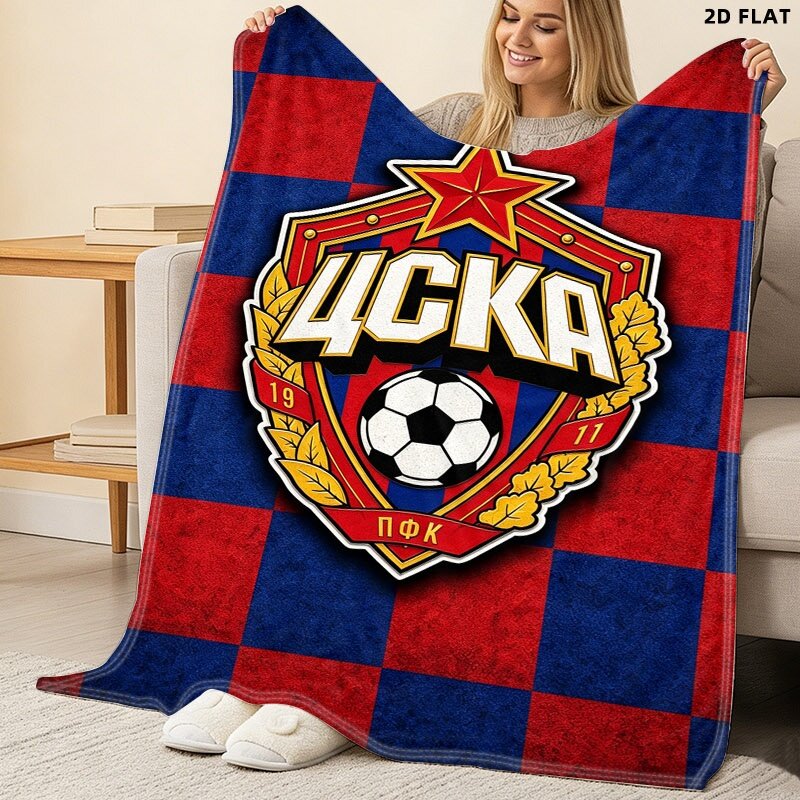 ЦСКА Москва плед из флиса с кашемиром