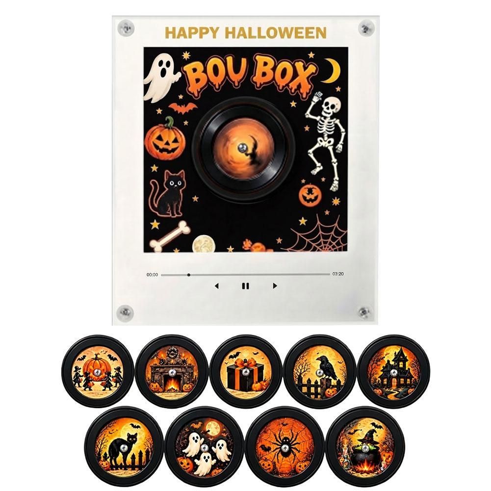 BOU BOX Баннер для праздника, Хэллоуин, акриловый, 13 x 11 см, с дисками