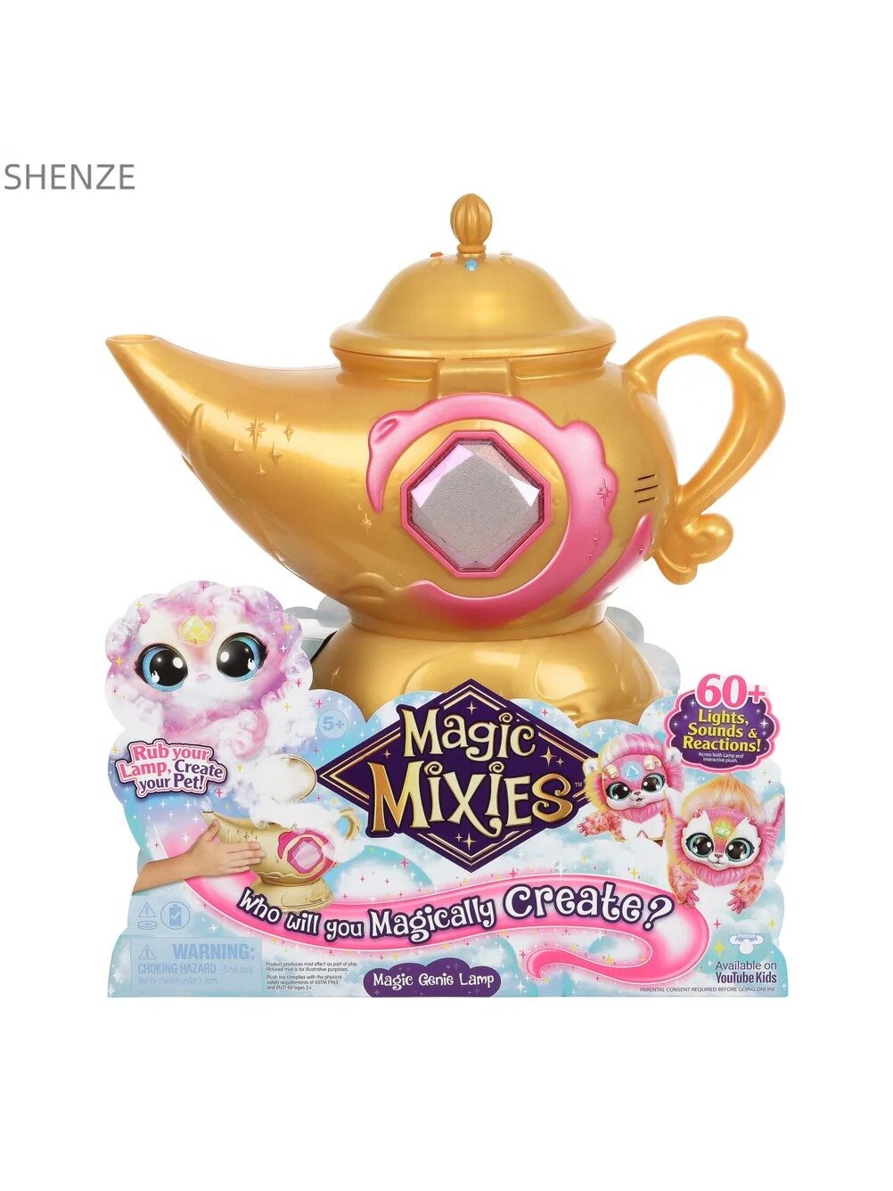 Интерактивная игрушка Magic Mixies Magic Genie Lamp с волшебной лампой и розовым питомцем