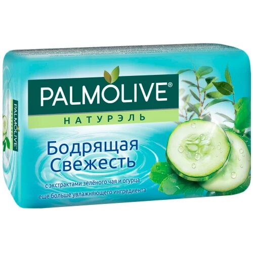 Palmolive Туалетное мыло Palmolive (Палмолив) Натурэль Бодрящая Свежесть с экстрактами зелёного чая и огурца, 90 г