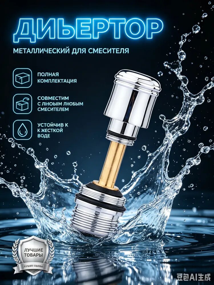 Дивертор вытяжной для душа, вытяжной, 1 шт