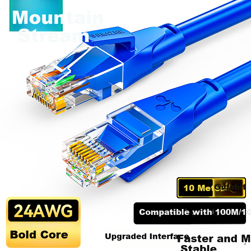 SAMZHE CAT6 сетевой кабель 10 м гигабитная высокоскоростная 8-жильная оплетка синий кабель для домашнего использования