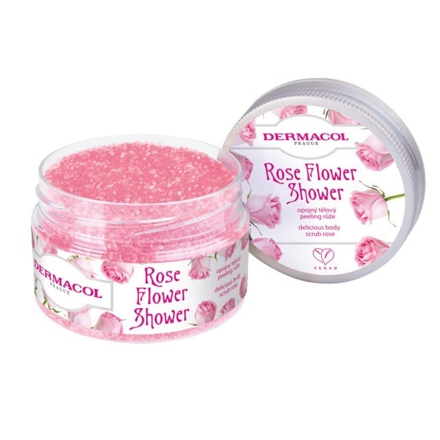 Скраб Dermacol Flower Shower Body Peeling Rose, розовый, 200 г