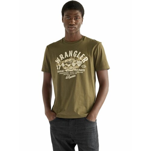 фото Футболка wrangler men americana tee, размер m, зеленый