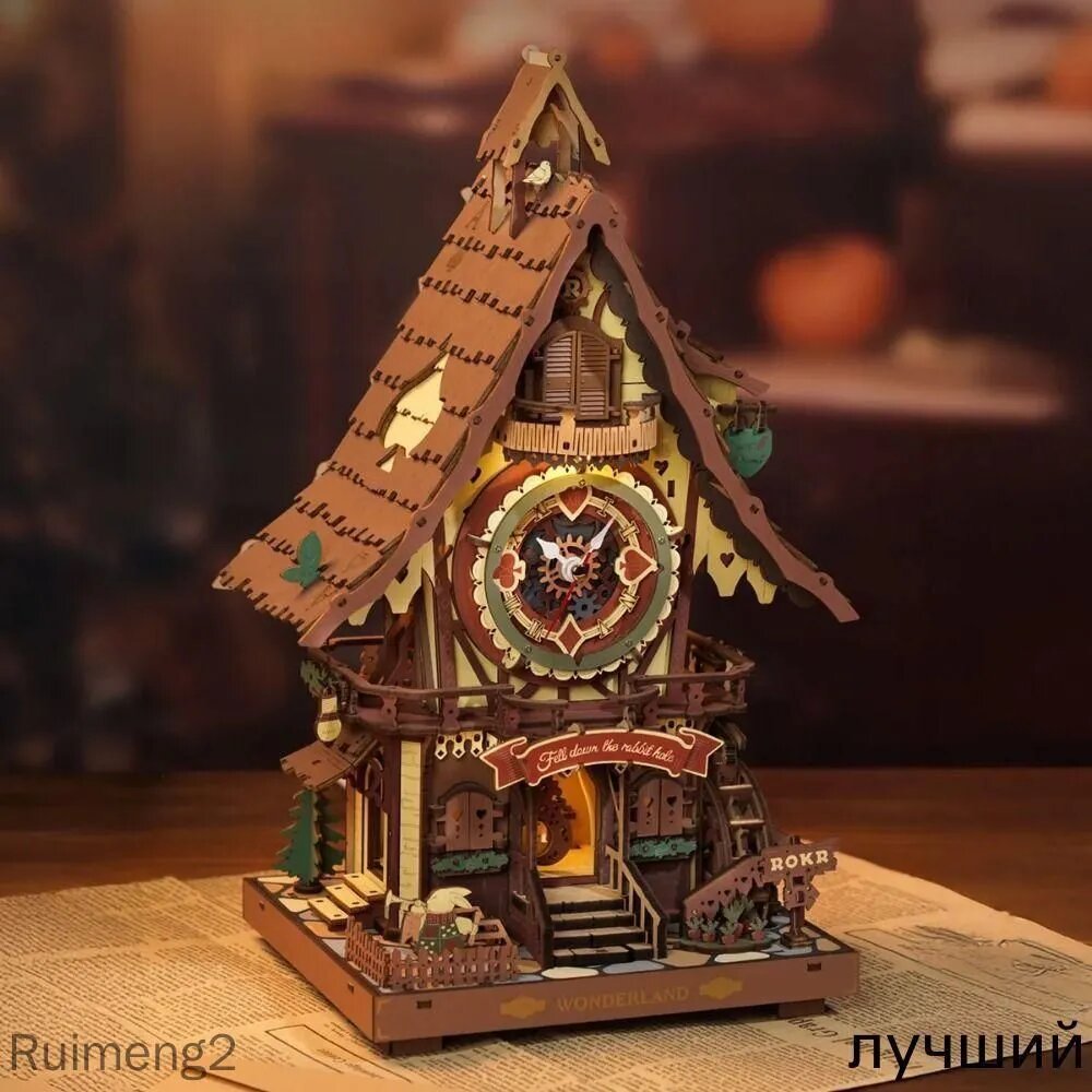 Деревянные часы с кукушкой 3D пазл