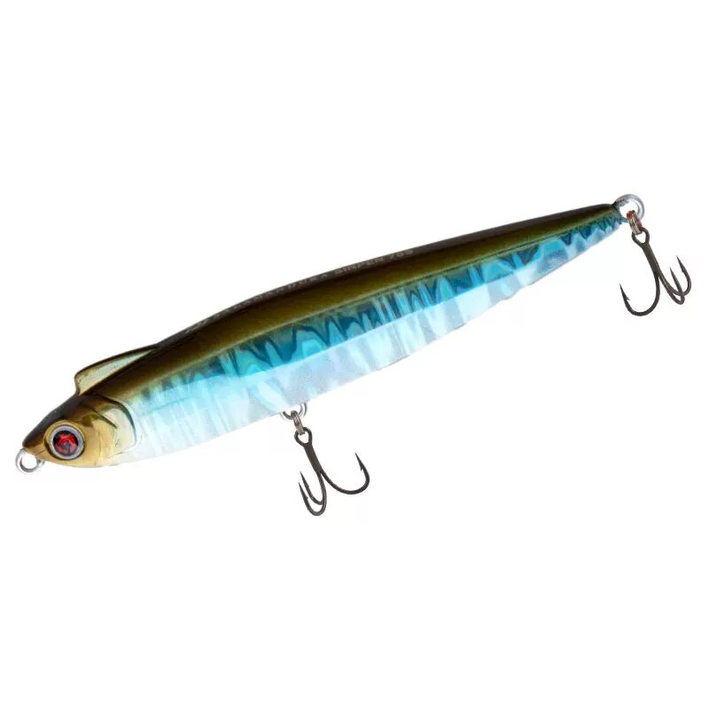 DAIWA SALAMANDURA Суффлажный карандаш-приманка 8,8 см 18 г Сине-серебряный с крючком для ловли морской форели