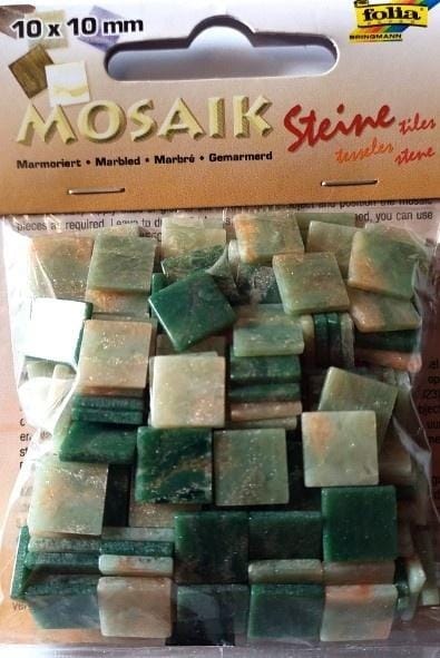 Мозаика Galeria Hobby, мраморные камешки, зеленый, 10x10 мм