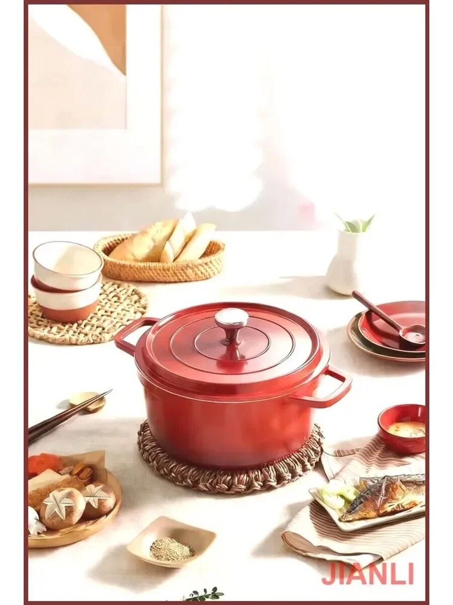 Кастрюля эмаль, Чугун, Эмаль, 2,75 л, 1 шт