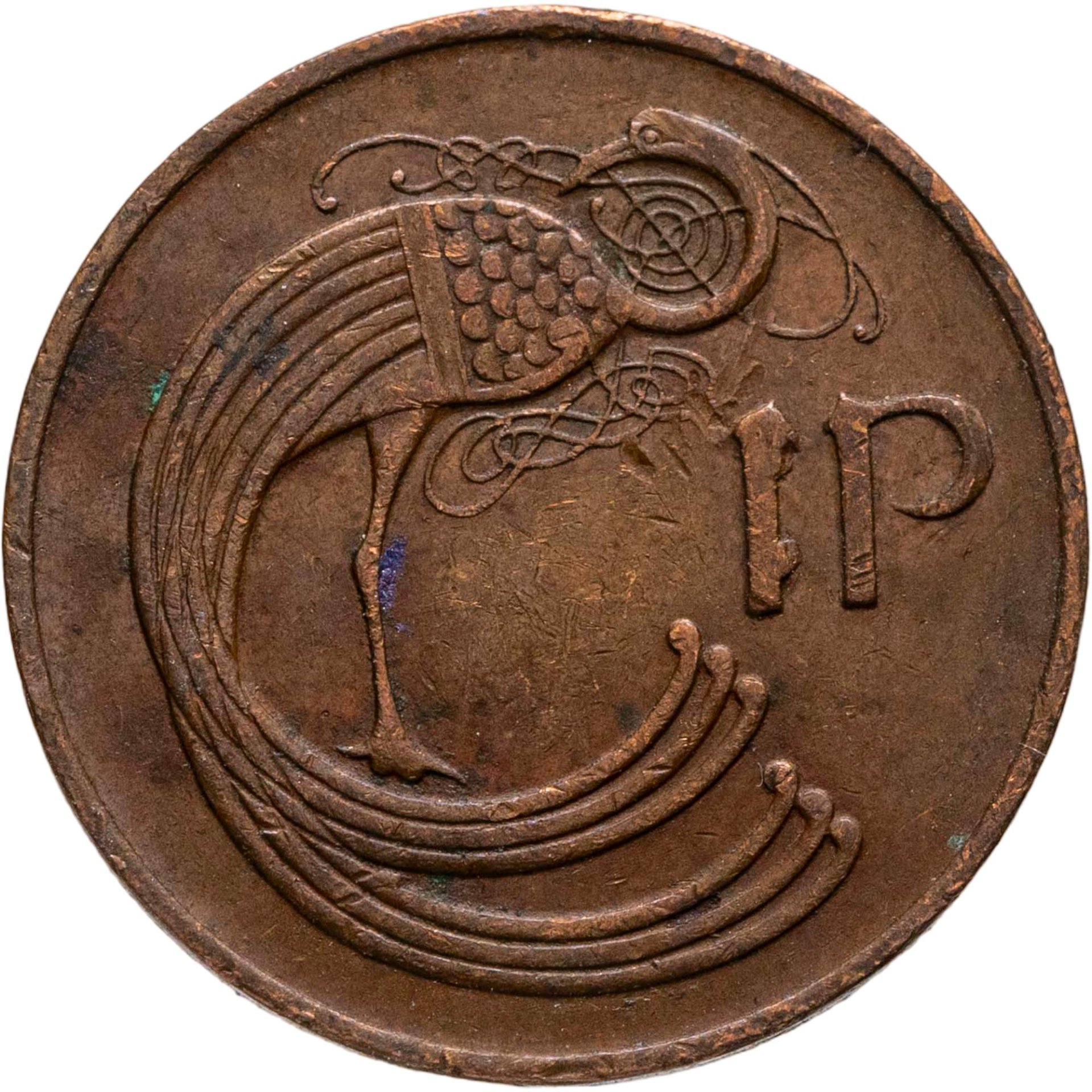 Ирландия 1 пенни 1978, Бронза, в сохранности XF