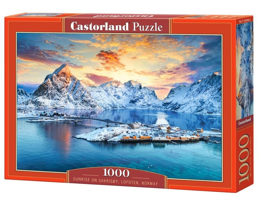 Пазл Castorland Sunrise on Sakrisoy, Lofoten, 1000 элементов, размер 68x47 см