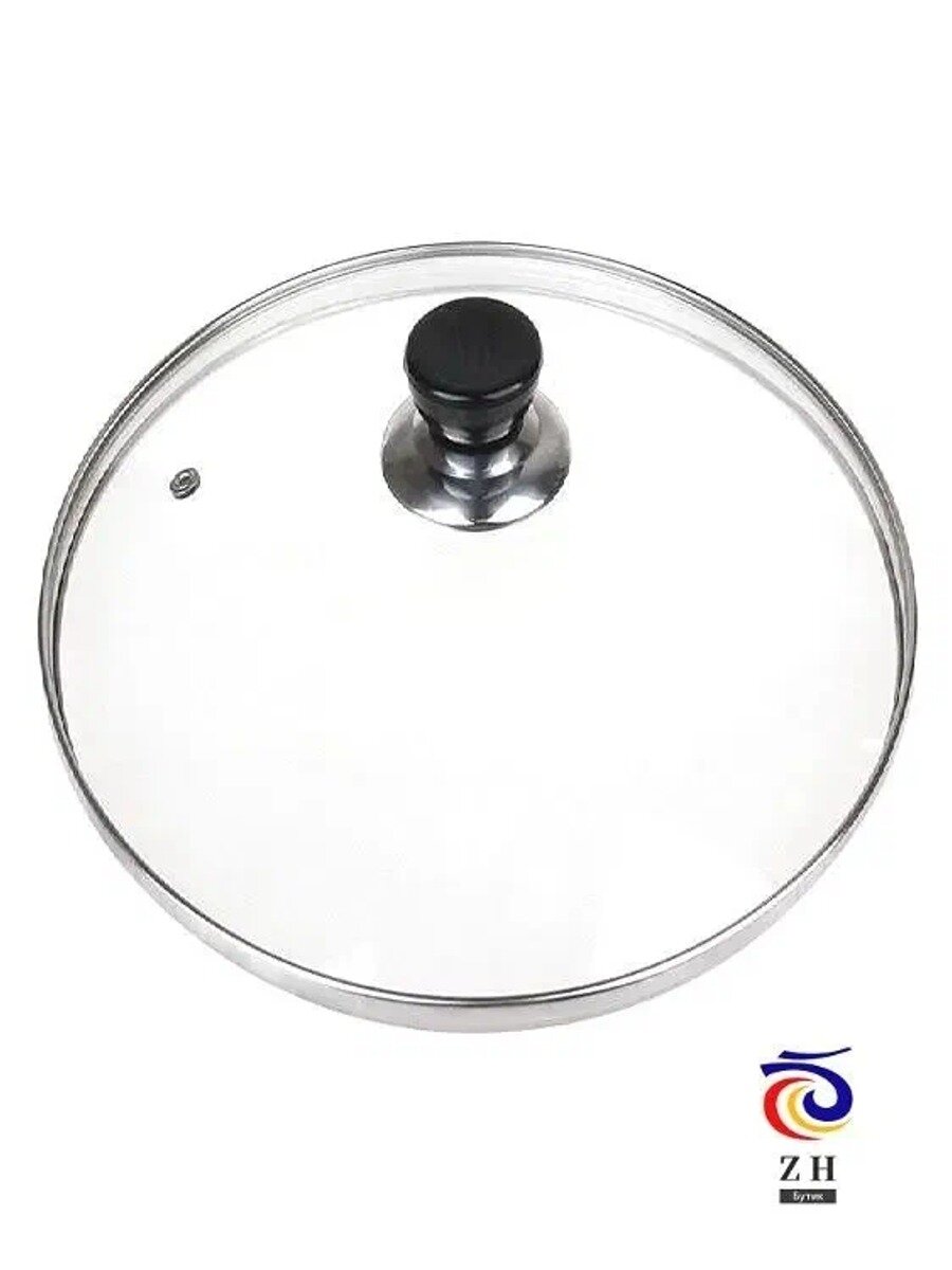 Крышка из термостойкого стекла, прозрачная, круглая, диаметр 15 см, 1 шт