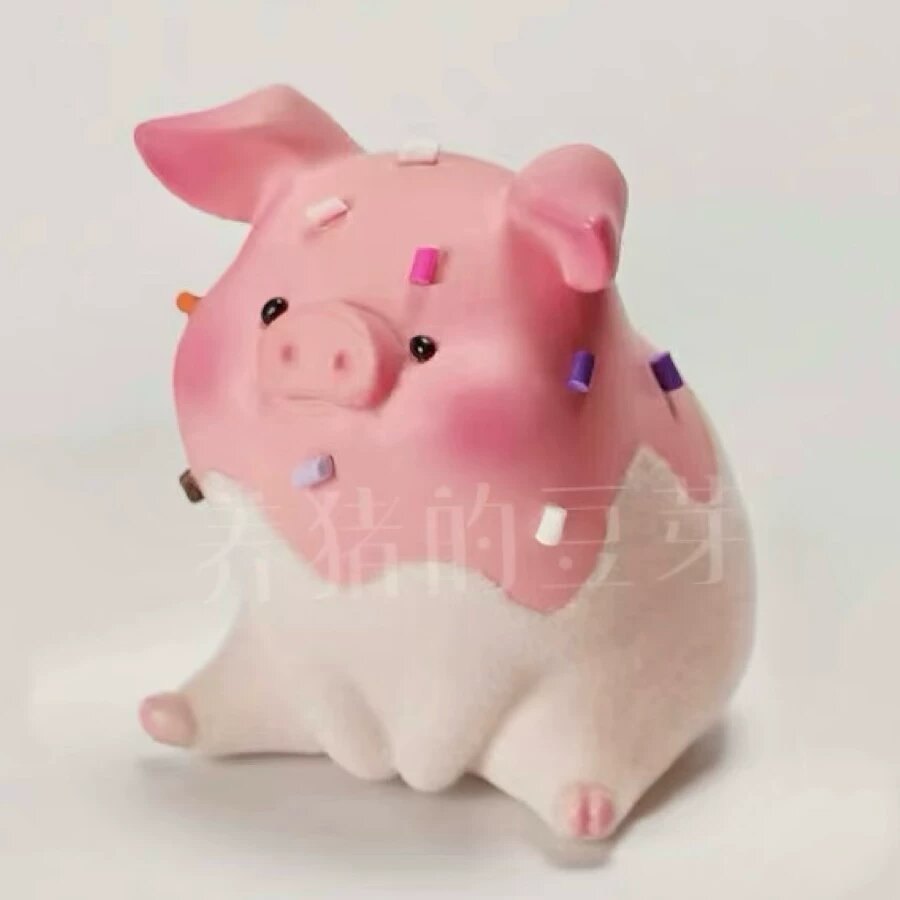 LuLu Pig Classic 2-е поколение Розовый шоколадный милый поросенок, коллекционная фигурка, 10 см