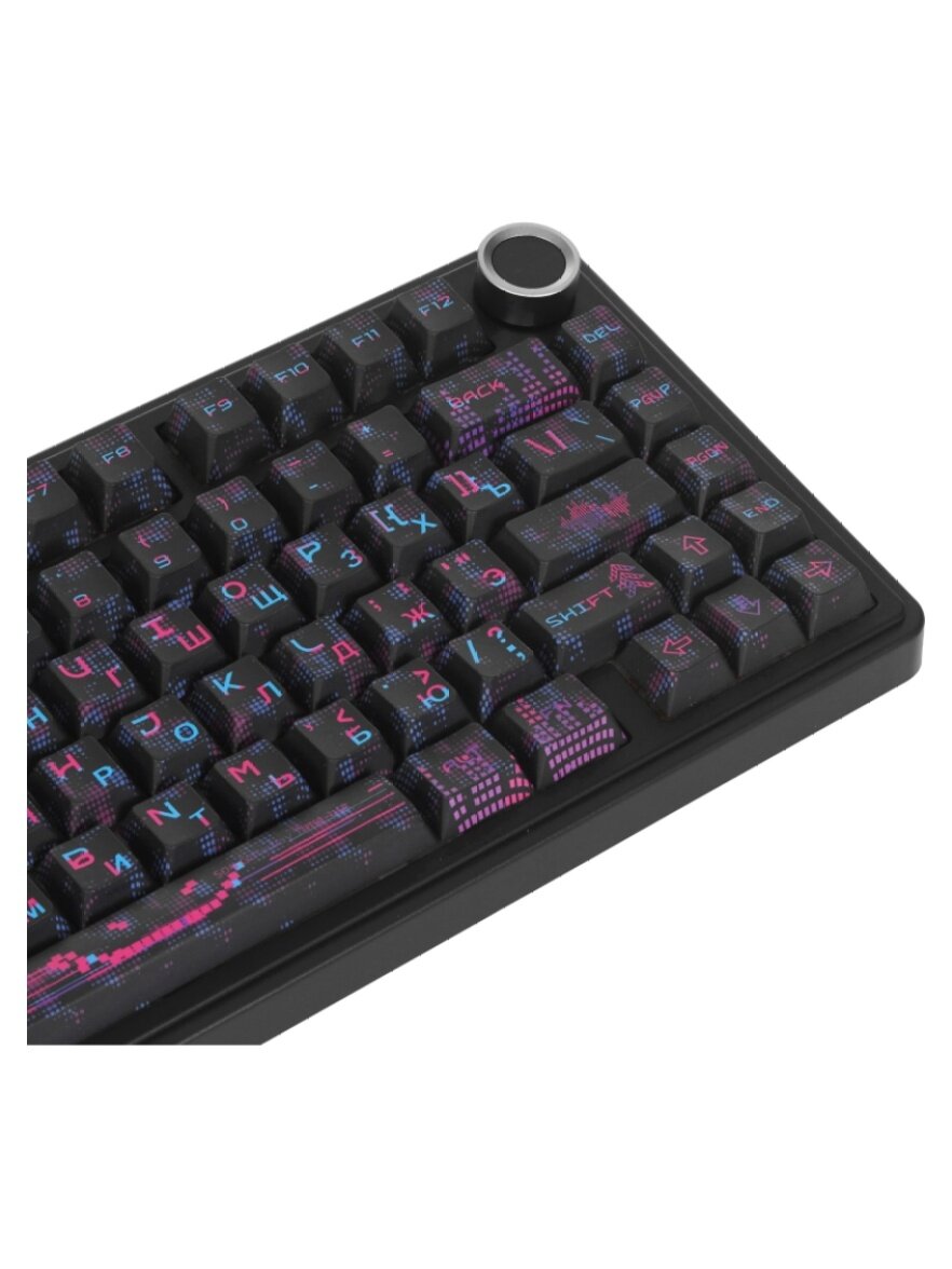Клавиатура Aula F75 Чёрный Neonight Бесшумные Cotton C