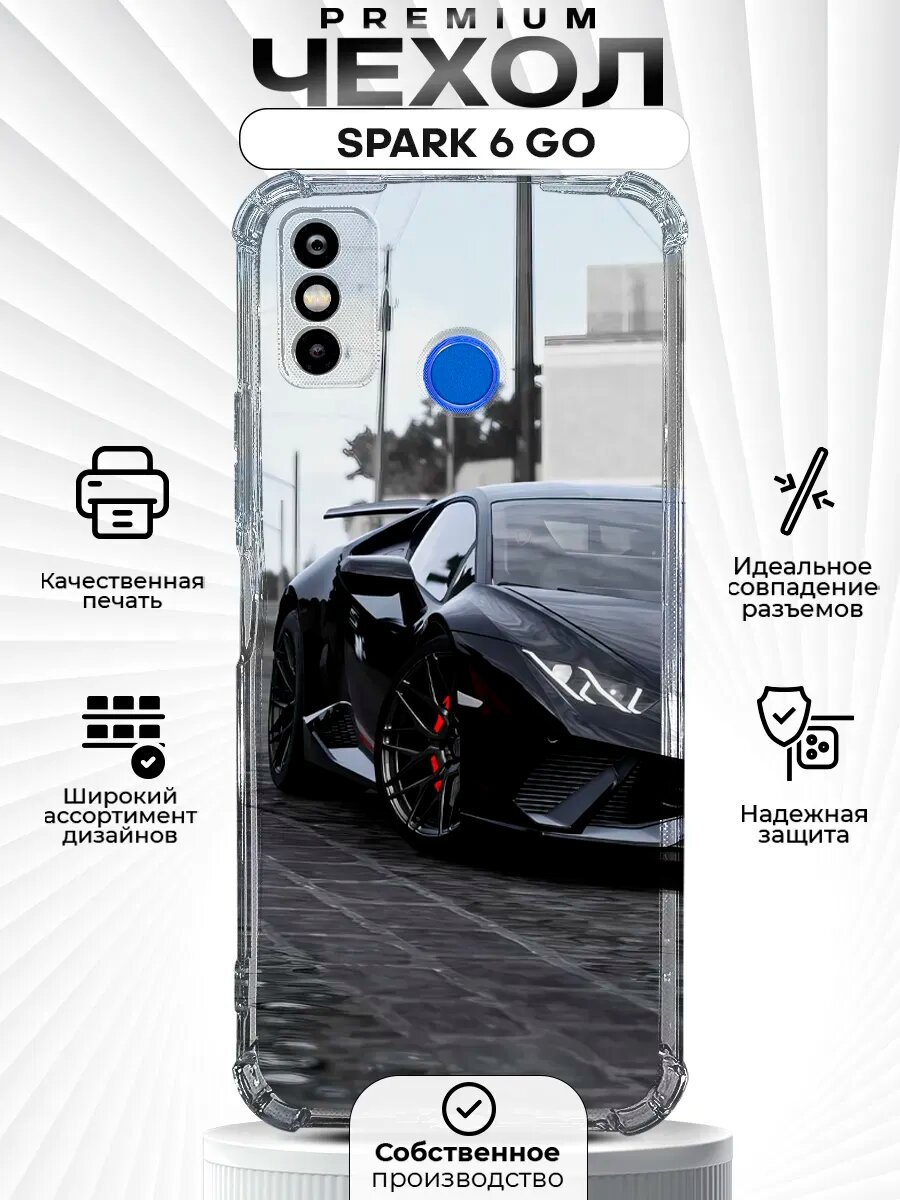 Чехол на TECNO SPARK 6GO с принтом ламбы