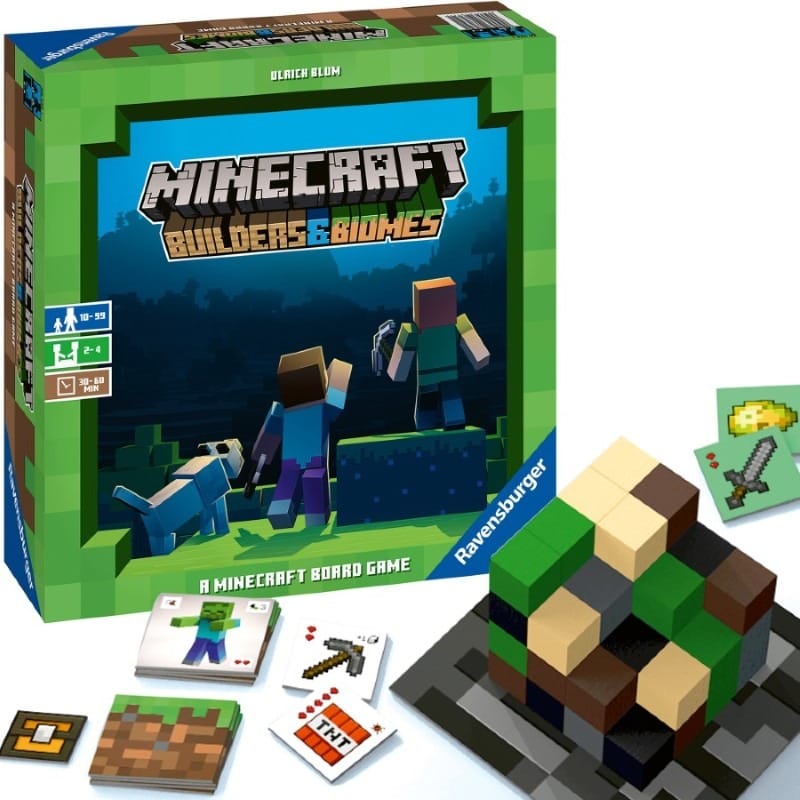 Настольная игра Ravensburger Minecraft Builders and Biomes, стратегическая, на 2-4 игроков