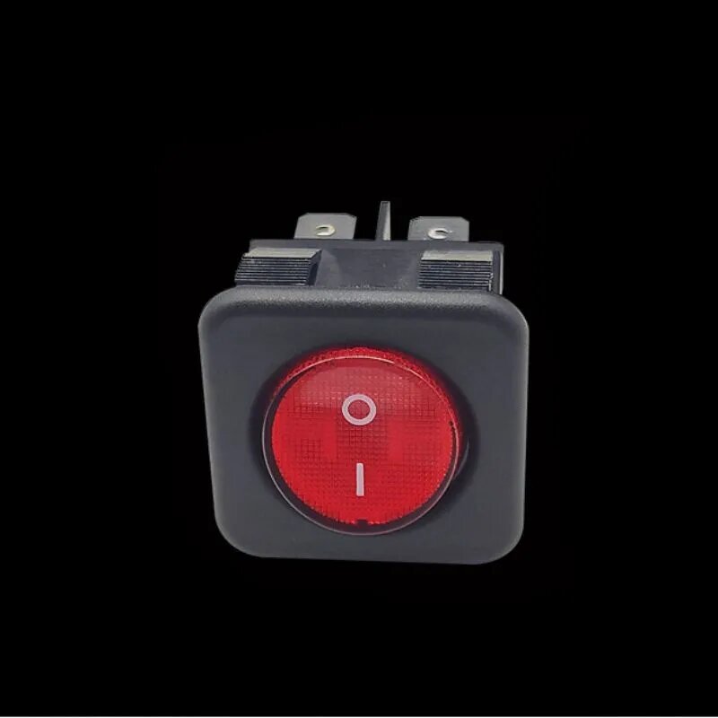 1PC черный-красный переключатель RK1-05-4P 25X25mm Квадратный переключатель RK1-05 с подсветкой 16A 250V