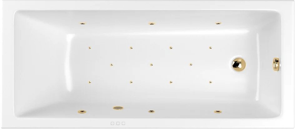 Акриловая ванна WHITECROSS Wave Slim RELAX 159x70, с каркасом, встраиваемая, глянцевая, со сливом-переливом, прямоугольная, с гидромассажем
