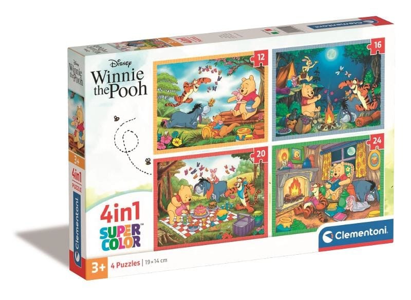Пазл Clementoni Super Color Винни-Пух, 4 в 1