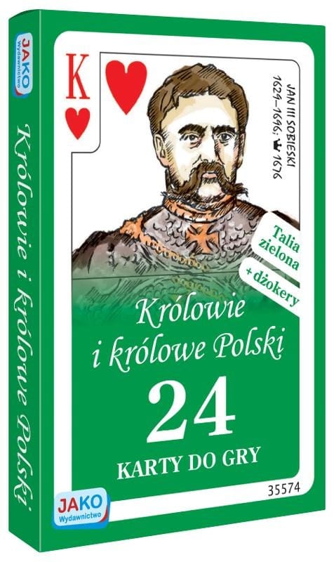Настольная игра Jako "Короли и королевы Польши", зеленый, 24 карты
