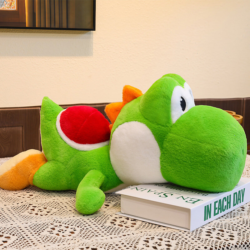 Мультяшный плюшевый Yoshi динозавр из серии Марио милая зеленая игрушка в подарок детям Цвет：ЗеленыйВысота：80 см 1.1 кг