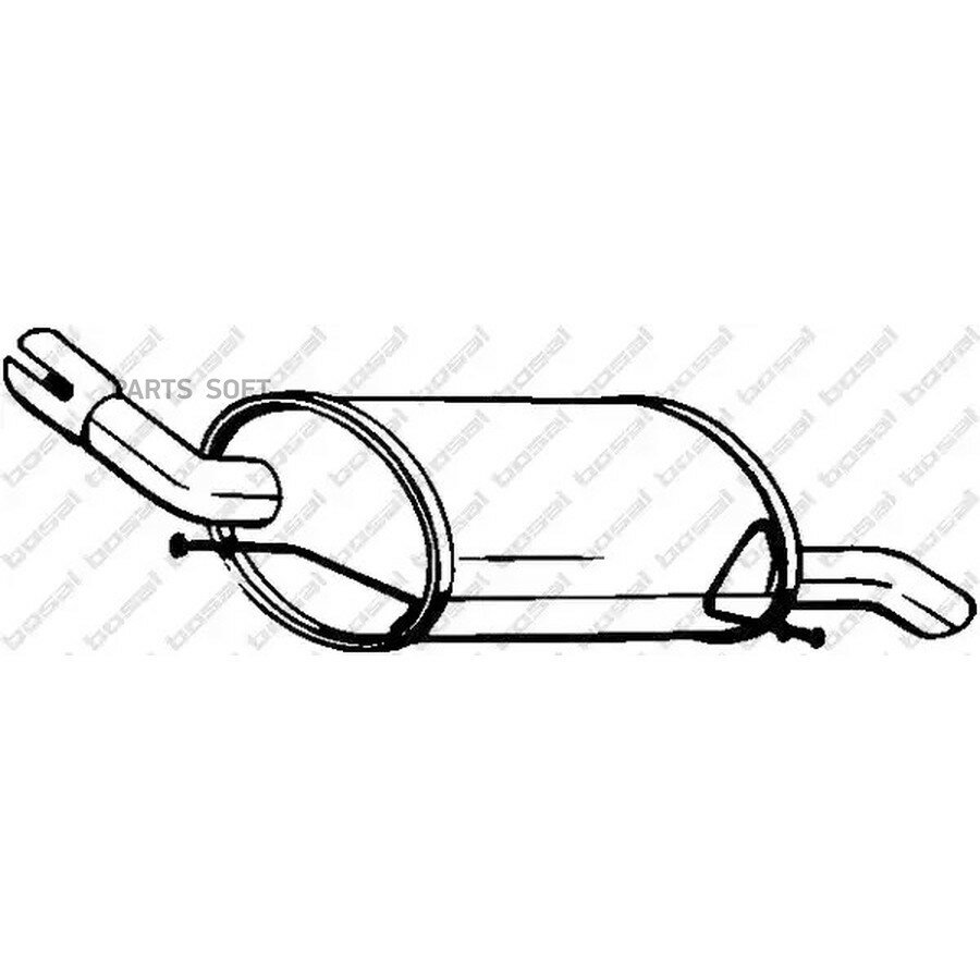 Глушитель зад. часть от официального дистрибьютора, BOSAL, артикул 185619