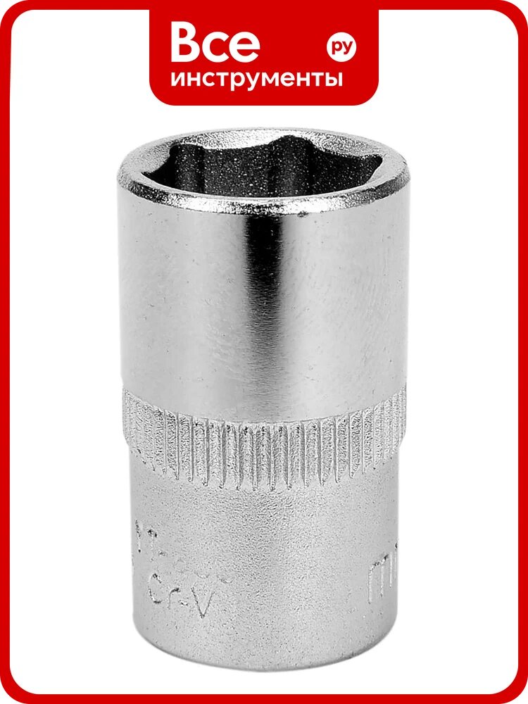 Головка торцевая YATO 10 мм, 3/8DR, короткая, CrV YT-3805