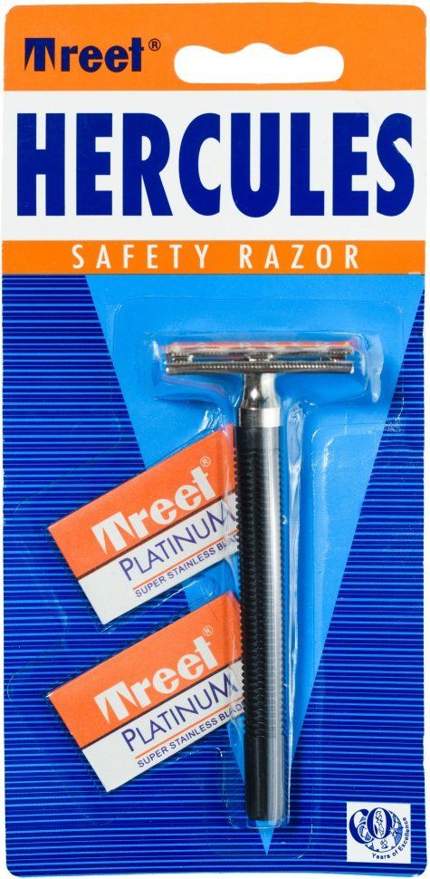 Treet Т-образная бритва + 2 лезвия Hercules Safety Razor /