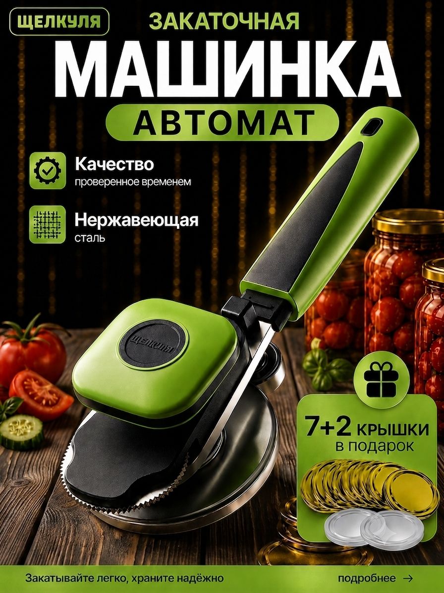 Закаточная машинка для банок автомат, для домашнего консервирования