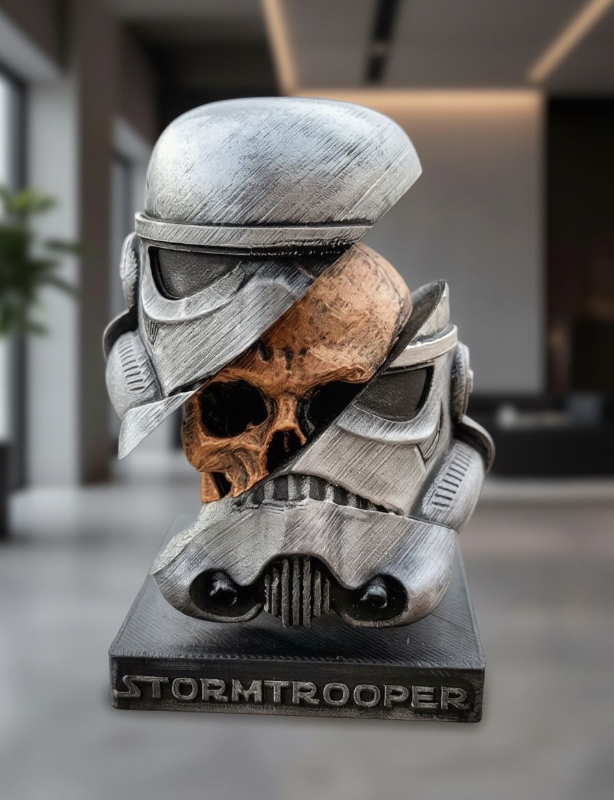 Бюст Арт-Череп Штурмовик (Звездные войны/Star Wars) под покраску 18 см