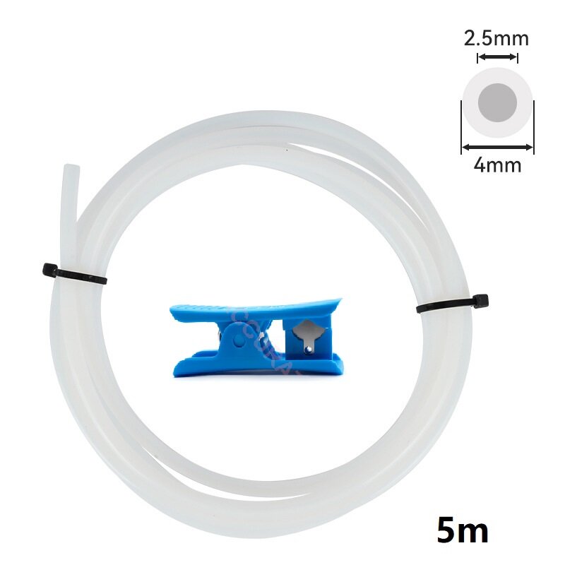 Для Bambu Lab PTFE Tube 2 5mm 4mm P1S P1P AMS A1 Mini 3D Printer Teflonto Pipe X1C Bambulab PTFE Tube 5m/10m White Grey AMS LITE