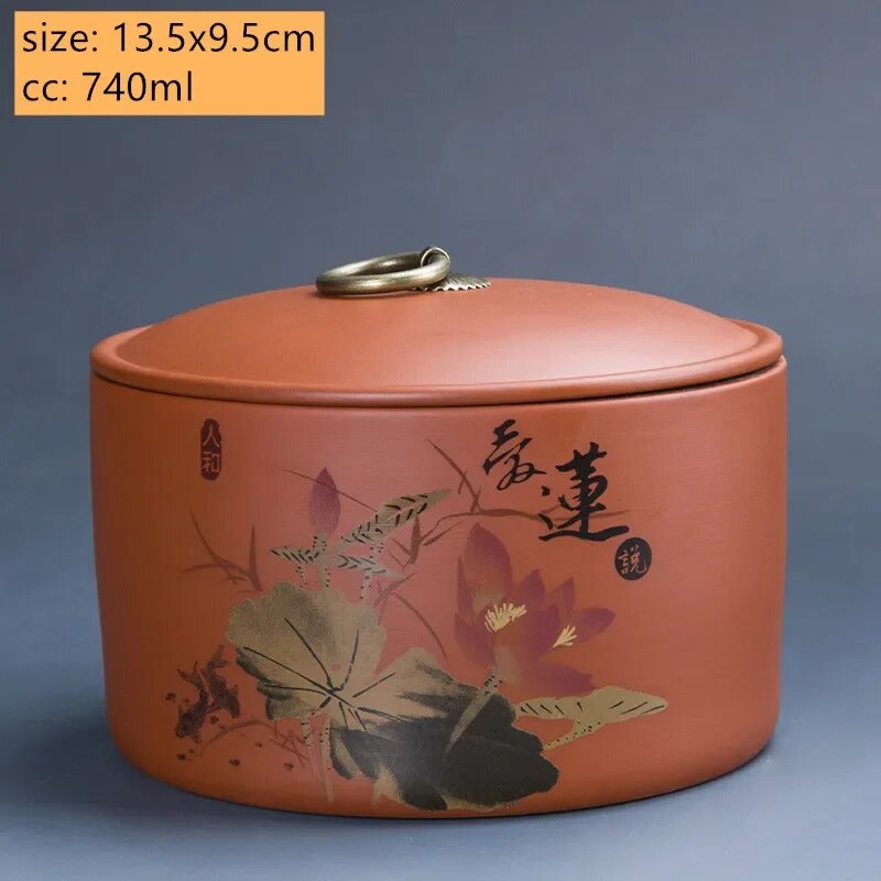 Банки для чая JINGDE TEA SET CN Fujian, пурпурная глина