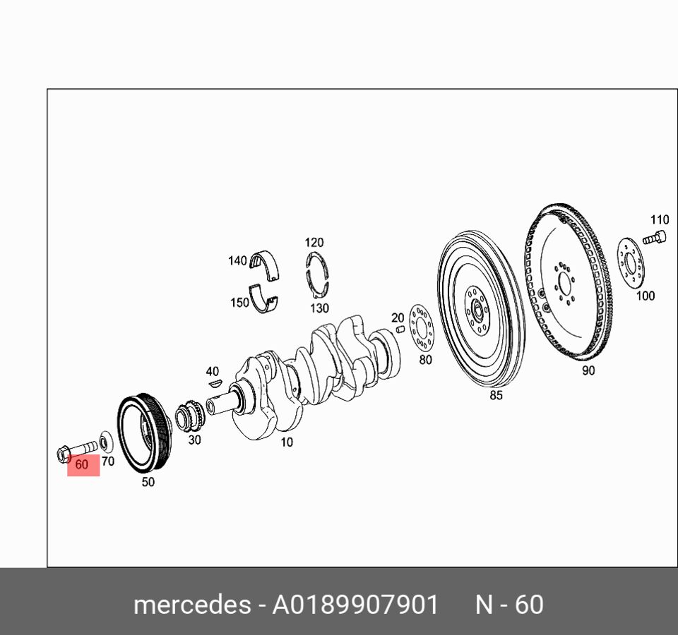 Болт м18 org (Mercedes 0189907901)