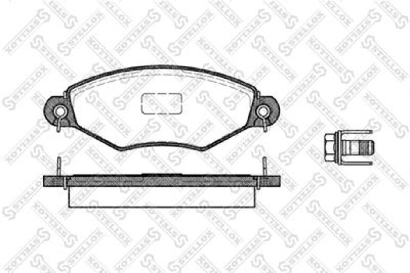 Колодки С Антискрип. пл. peugeot 206 1.1I-1.9D 97-01 /306 1.4 97-00 (STELLOX 654010BSX)