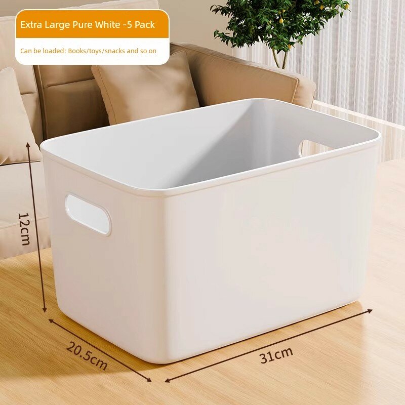 Пять комплектов крупных пластиковых контейнеров для кухни, 31x20.5x12 см, прочные органайзеры для рабочей поверхности и