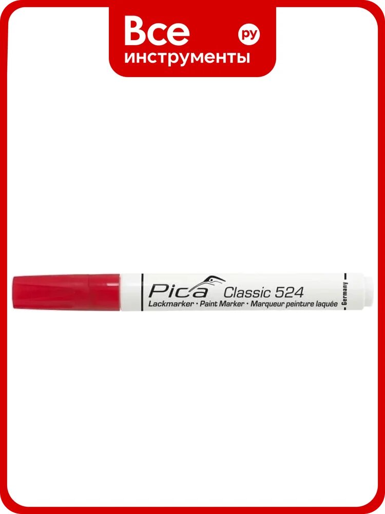 Маркер строительный PICA Classic (красный) 524/40
