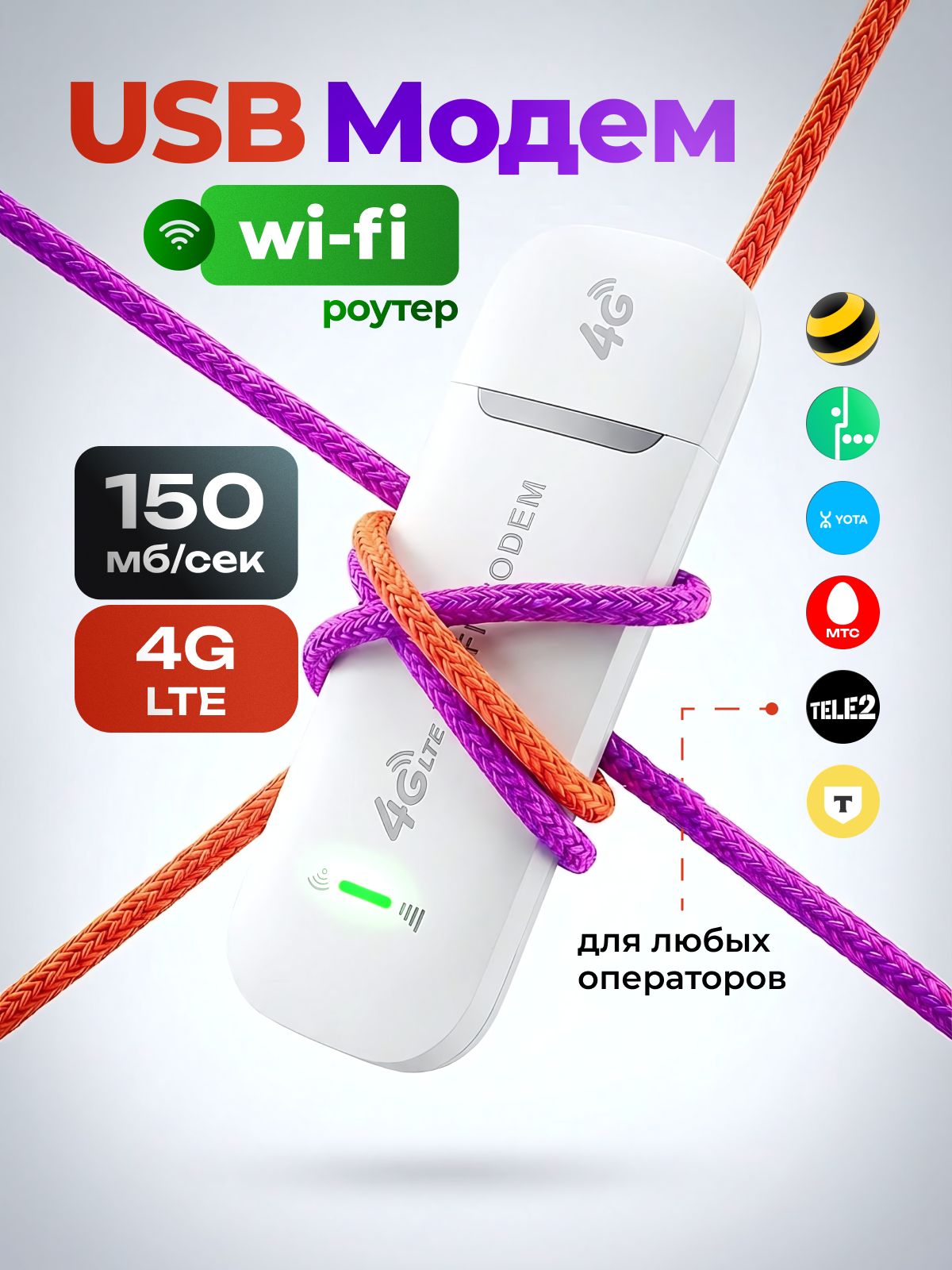 USB модем WiFi 4G LTE вайфай модем для ноутбука роутер 4G