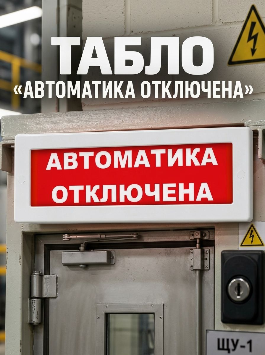 Табло "Автоматика отключена"