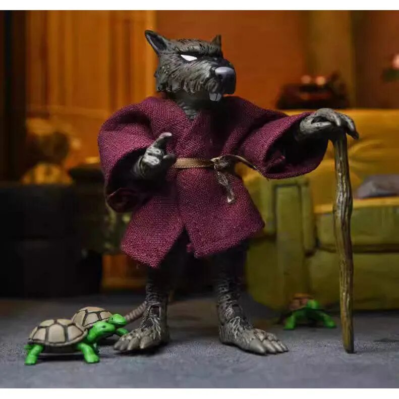 Черепашки ниндзя фигурки/ Splinter, мыши подвижные фигурки,16 см, NECA